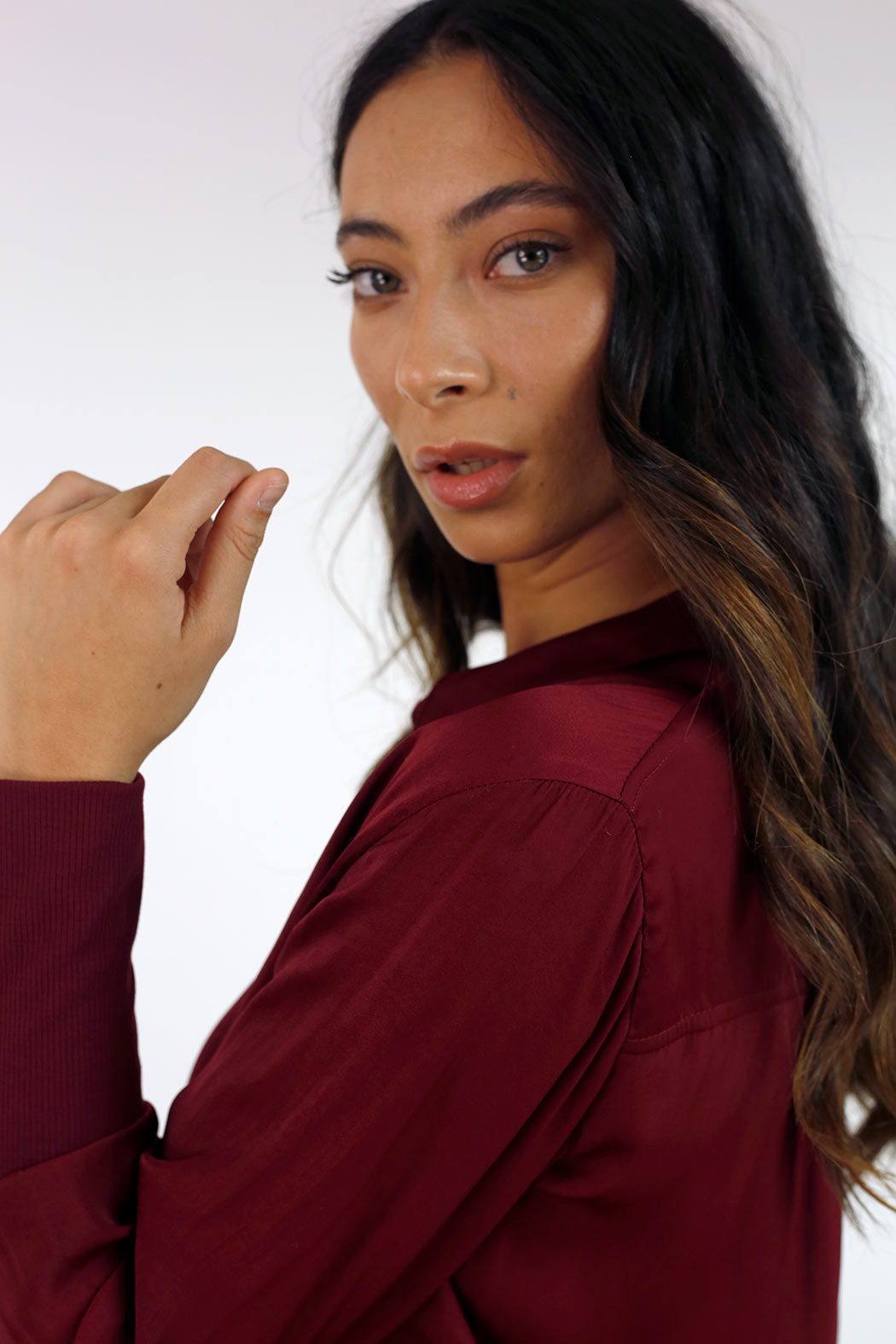 Burgundy Seta Tilda Shirt - SALE