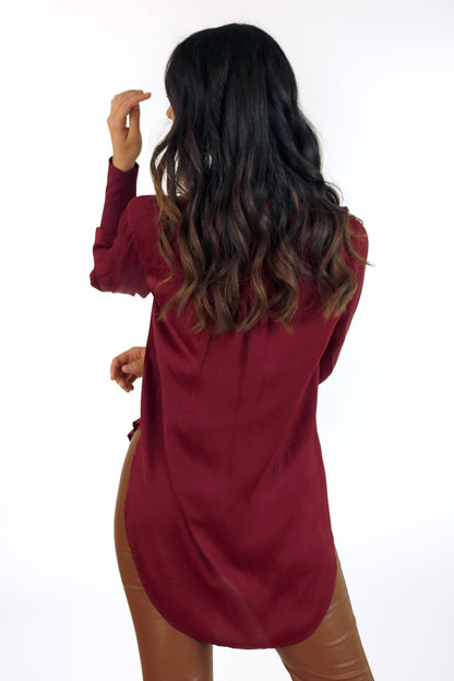 Burgundy Seta Tilda Shirt - SALE