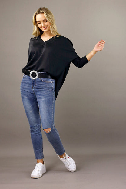 Black Seta Combo Top - SALE