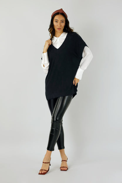 Black Woolly Vest - FINAL SALE