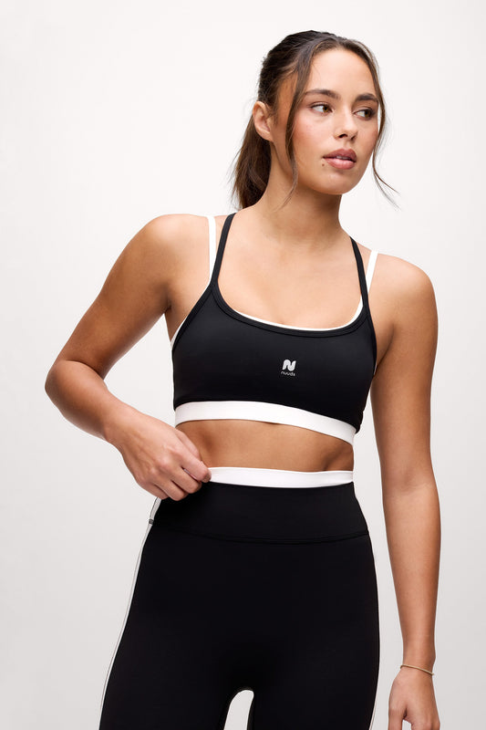 Motion Contrast Layering Bra | Black
