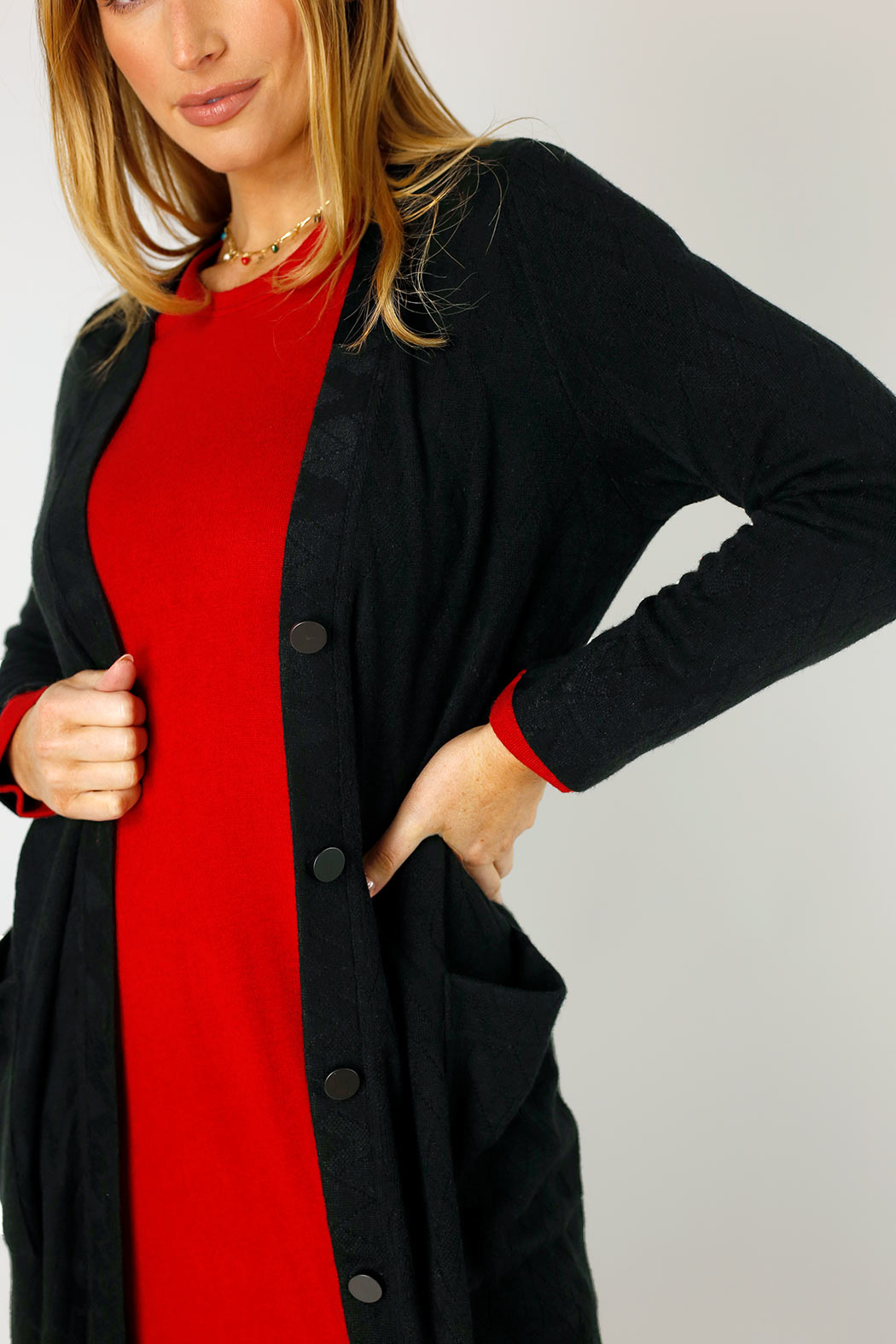 Black Luxury Sleek Cardi - FINAL SALE