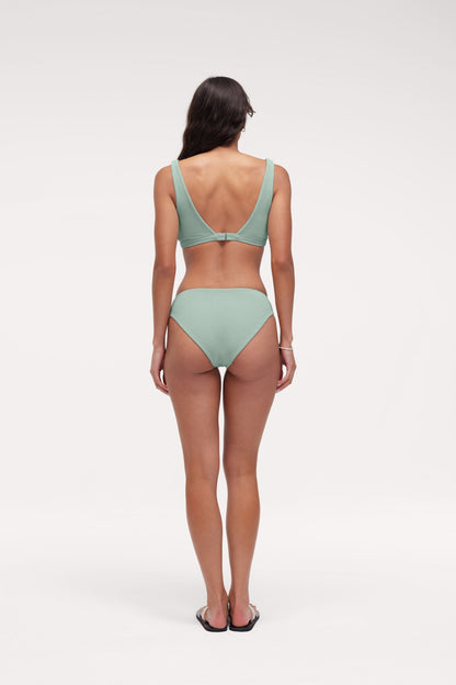 Square Neck Bikini Top | Crispy Pistachio