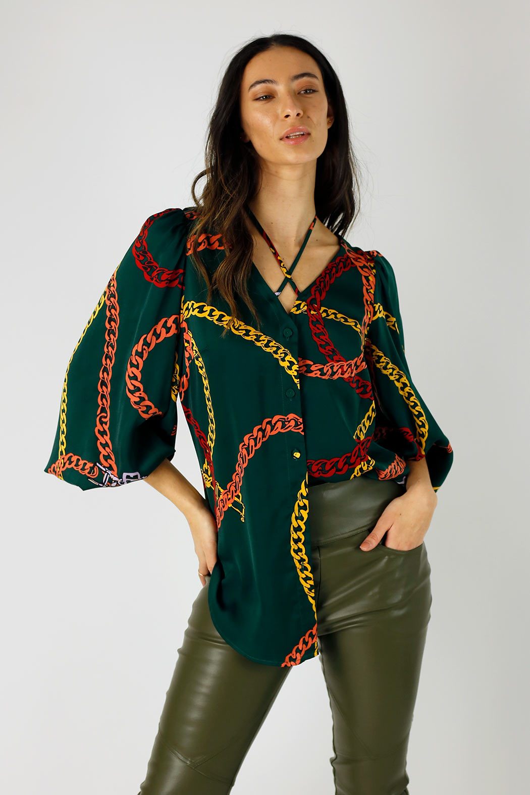 Chains Silky Rae Blouse - FINAL SALE
