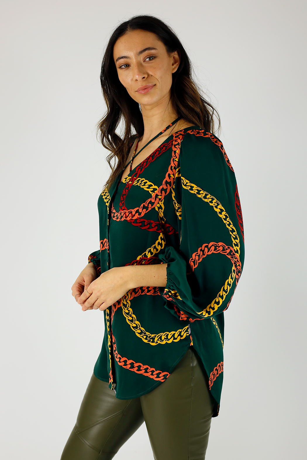 Chains Silky Rae Blouse - FINAL SALE