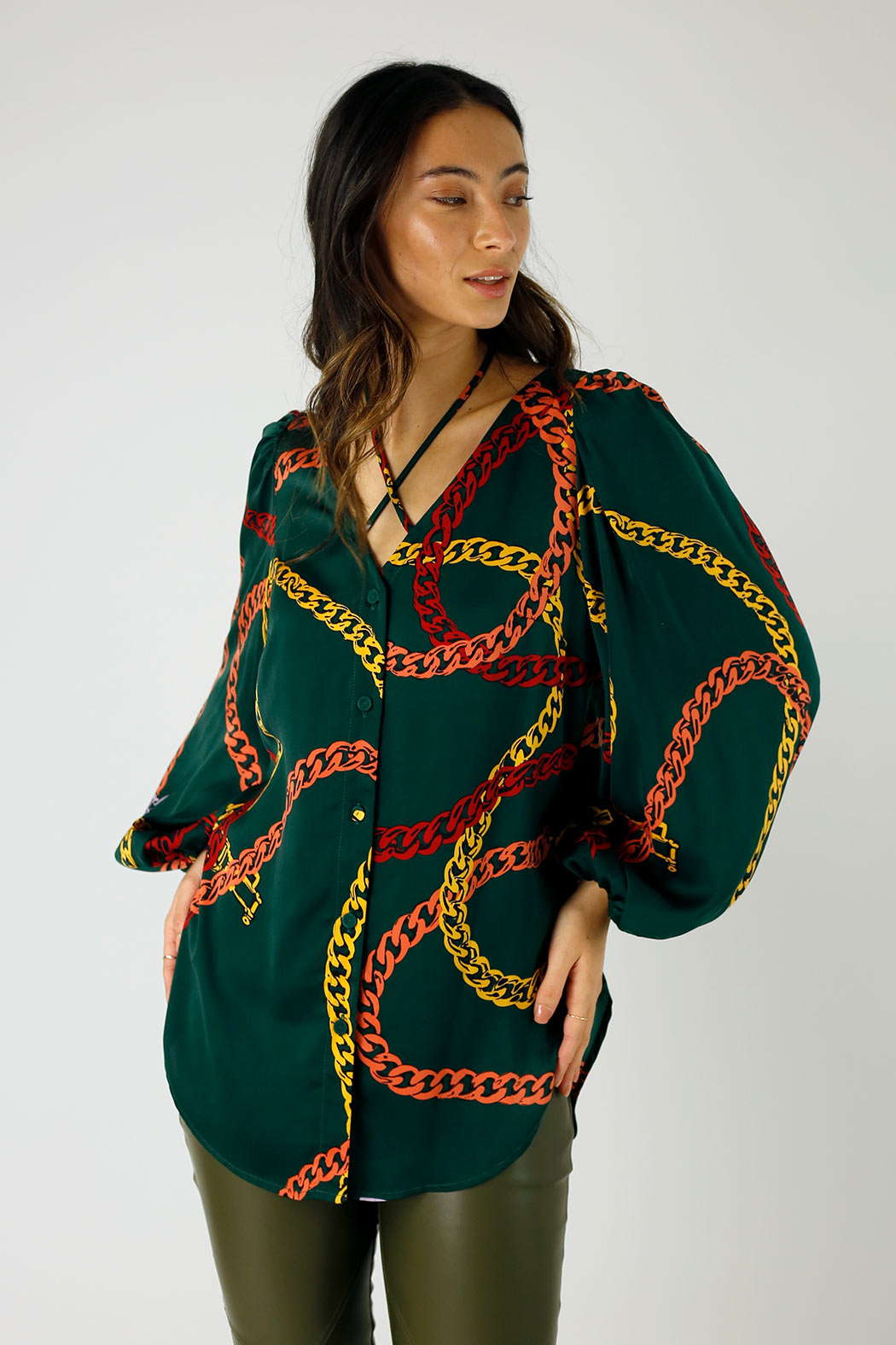 Chains Silky Rae Blouse - FINAL SALE