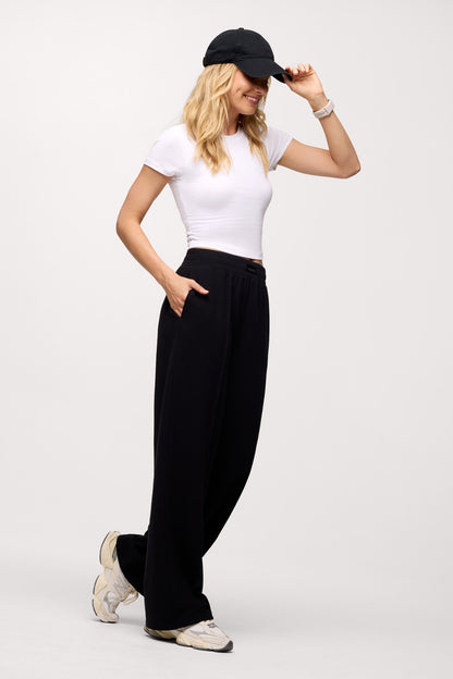 Sporty Rib Bra Tee | White