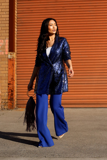 Blue Sequin Blazer - SALE