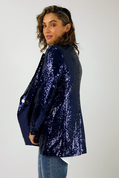 Blue Sequin Blazer - SALE
