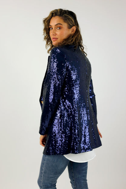 Blue Sequin Blazer - SALE