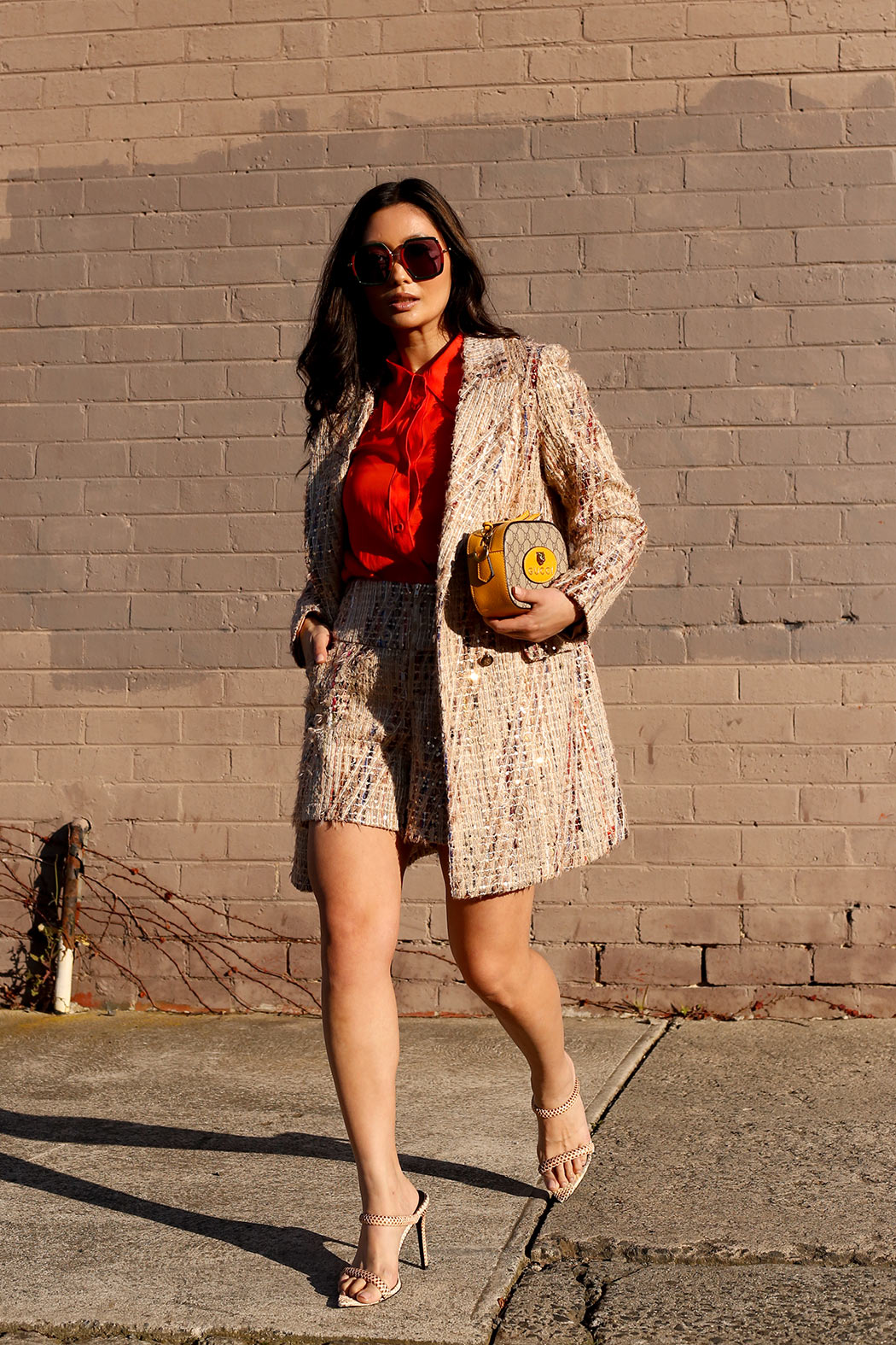 Beige Applique Blazer