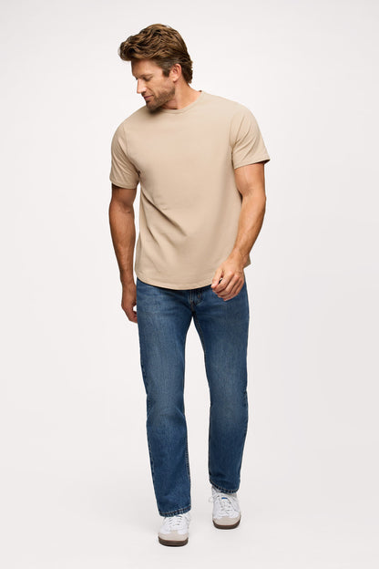 Freeform Curved Hem Tee | Dune
