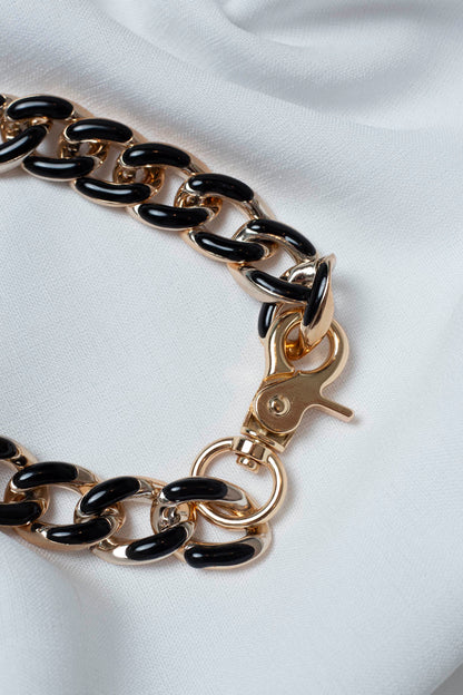 Black Gold Resin Anklet - 30 cms - FINAL SALE