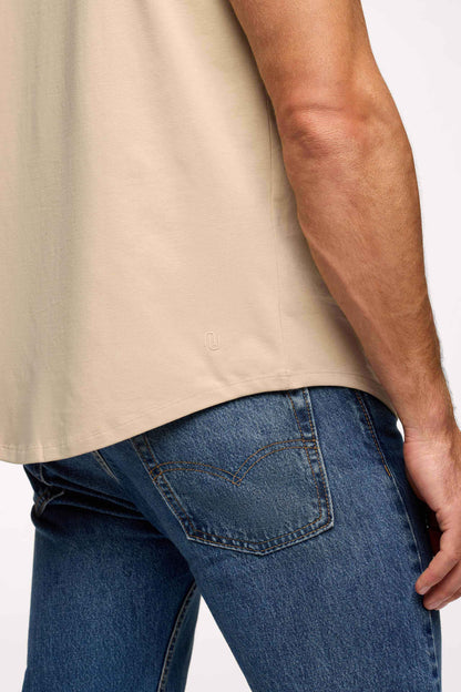 Freeform Curved Hem Tee | Dune