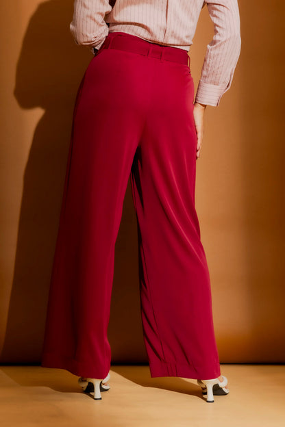 Burgundy Euro Cleo Pant