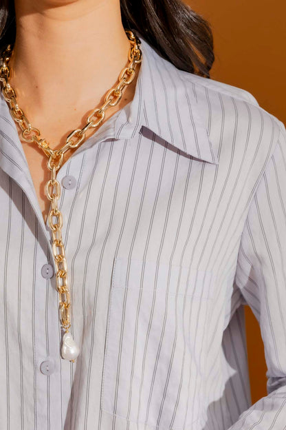 Blue Pinstripe Classic Shirt