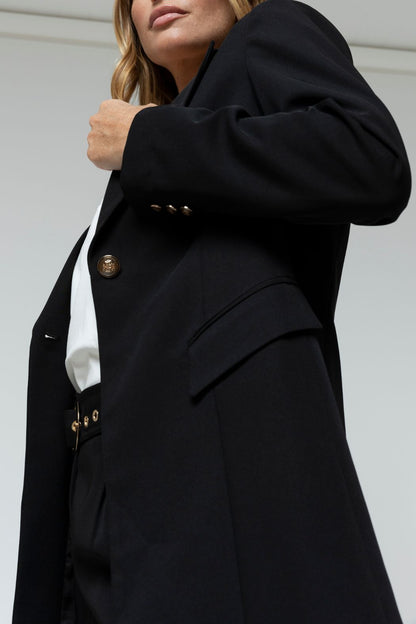 Black Cleo Twill Blazer - Sale