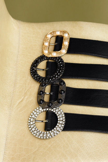 Black Diamante Belt