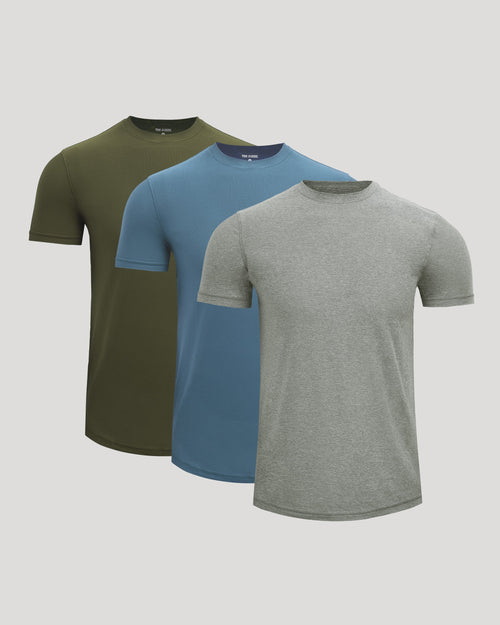 Active Curved Hem Crew 3-Pack