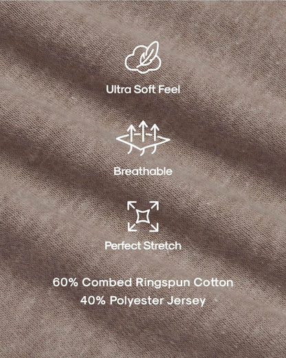Dark Heather Truffle Classic Crew Neck