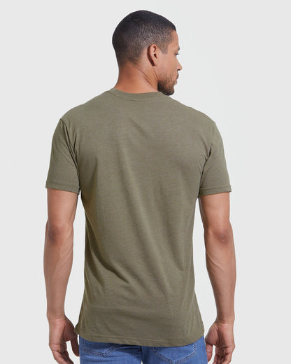 Heather Military Green Classic Crew Neck