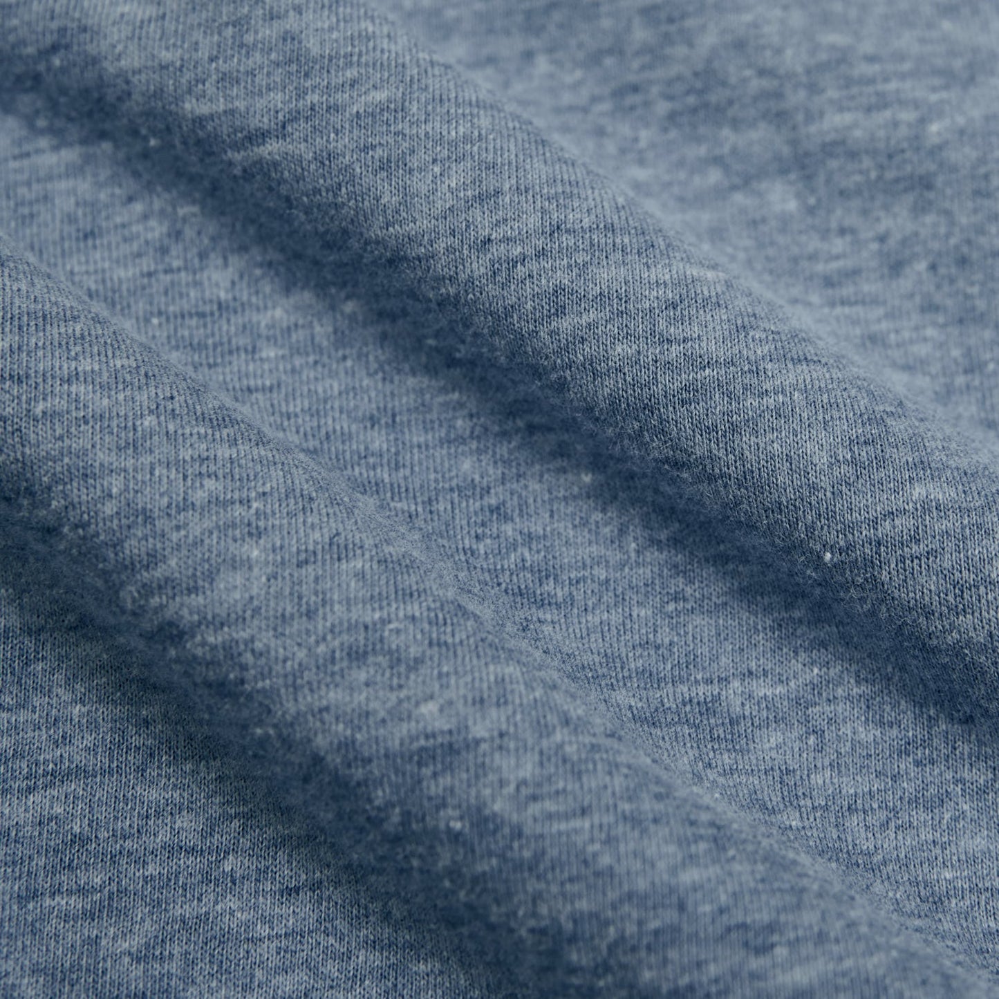 Heather Indigo Classic Long Sleeve Crew Neck