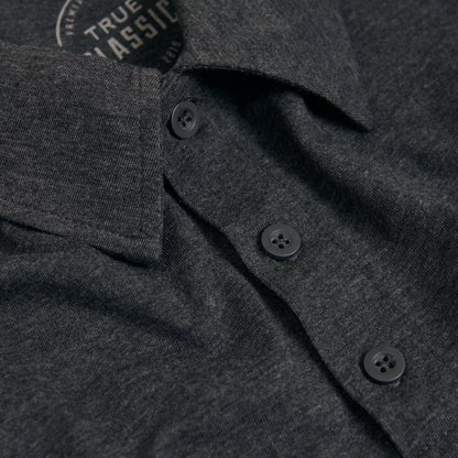 Charcoal Heather Gray Classic Polo