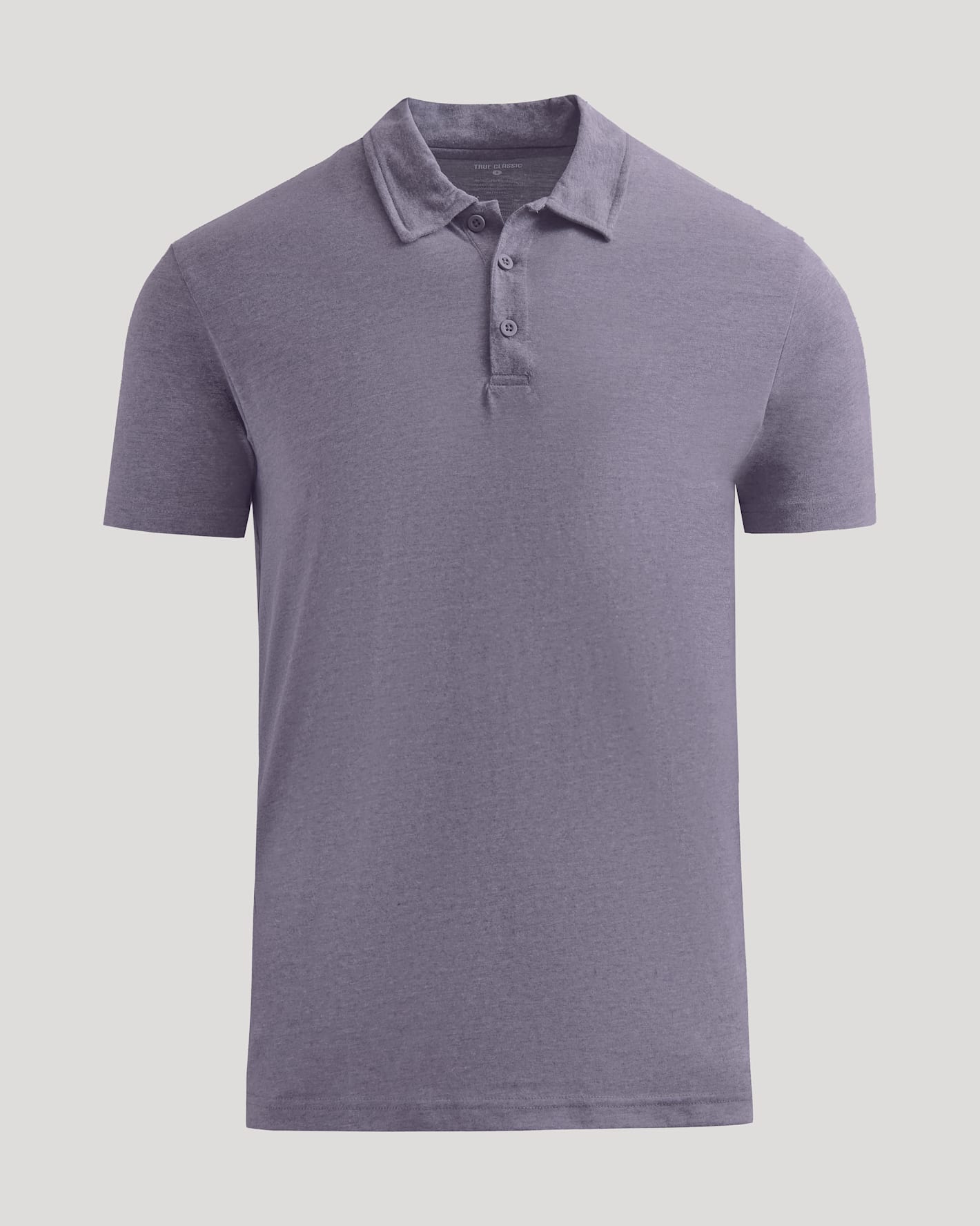 Dark Heather Amethyst Short Sleeve Polo