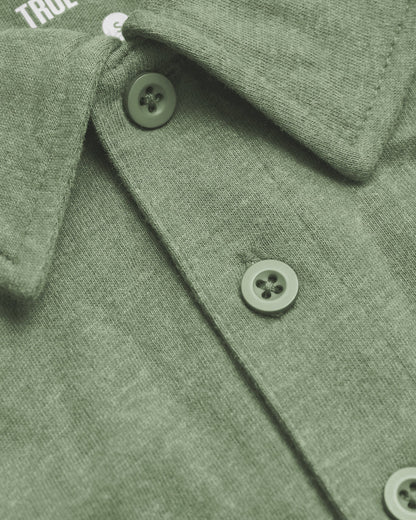 Dark Heather Bay Green Classic Polo