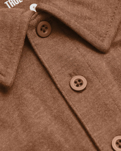 Dark Heather Sepia Classic Polo
