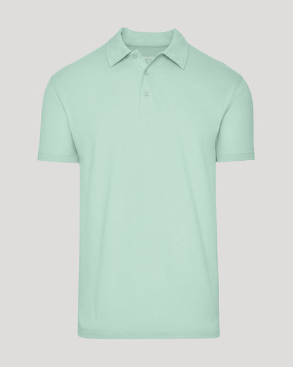 Heather Mist Short Sleeve Polo