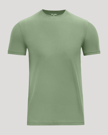 Sage Green Active Crew Neck Tee