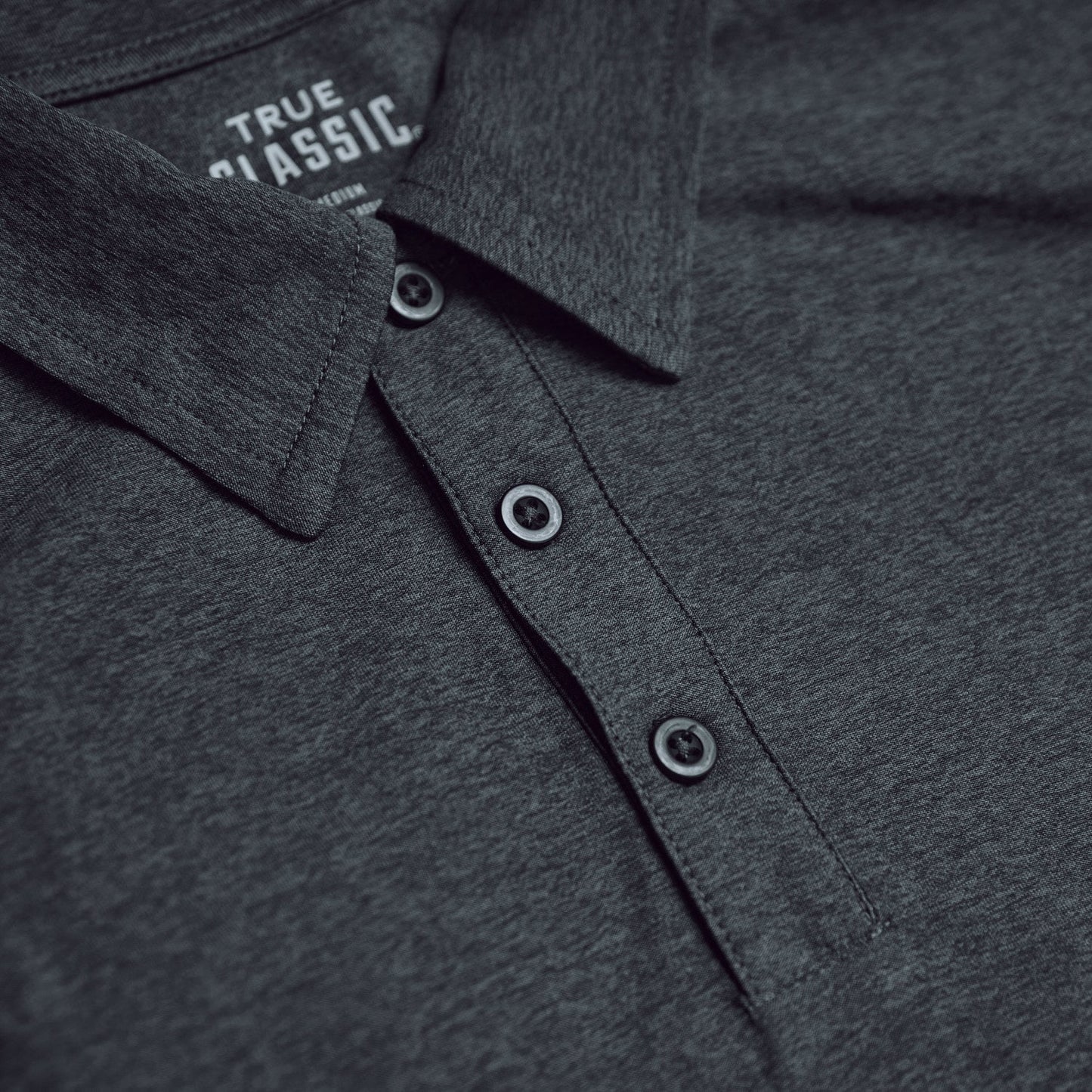 Charcoal Heather Gray Active Polo