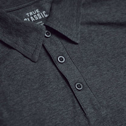 Charcoal Heather Gray Active Polo