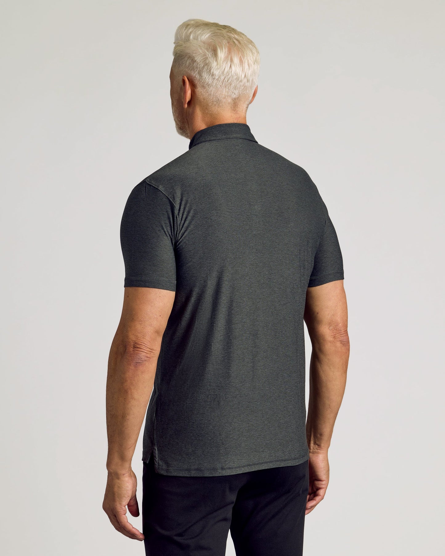 Charcoal Heather Gray Active Polo