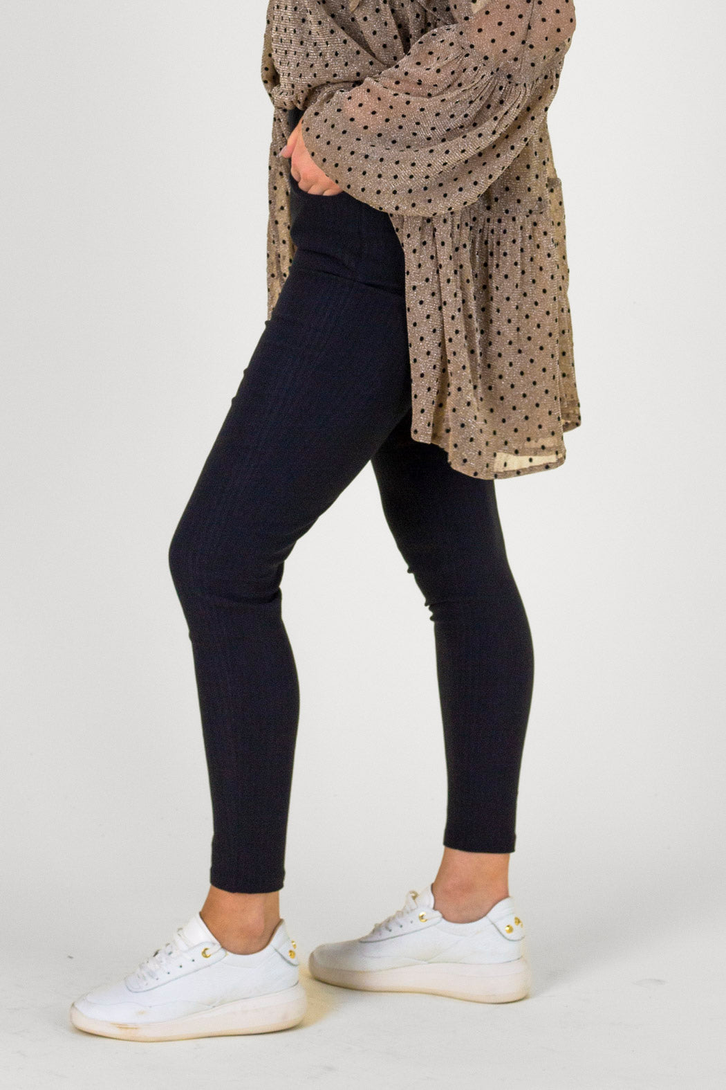 Black Stripe Bengaline Slim Jean - Sale