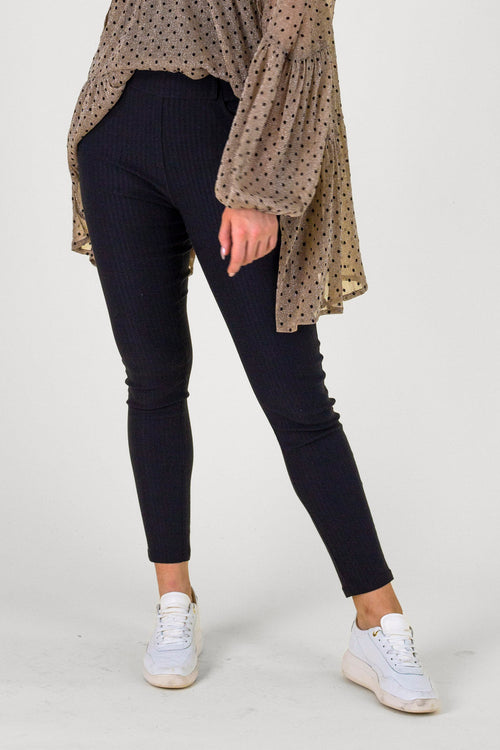 Black Stripe Bengaline Slim Jean - Sale