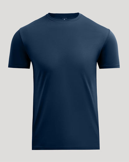Navy Pima Cotton Blend Crew