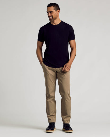 Black Curved Hem Classic Crew Neck 6-Pack
