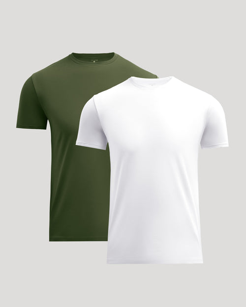 Pima Cotton Blend Crew 2-Pack
