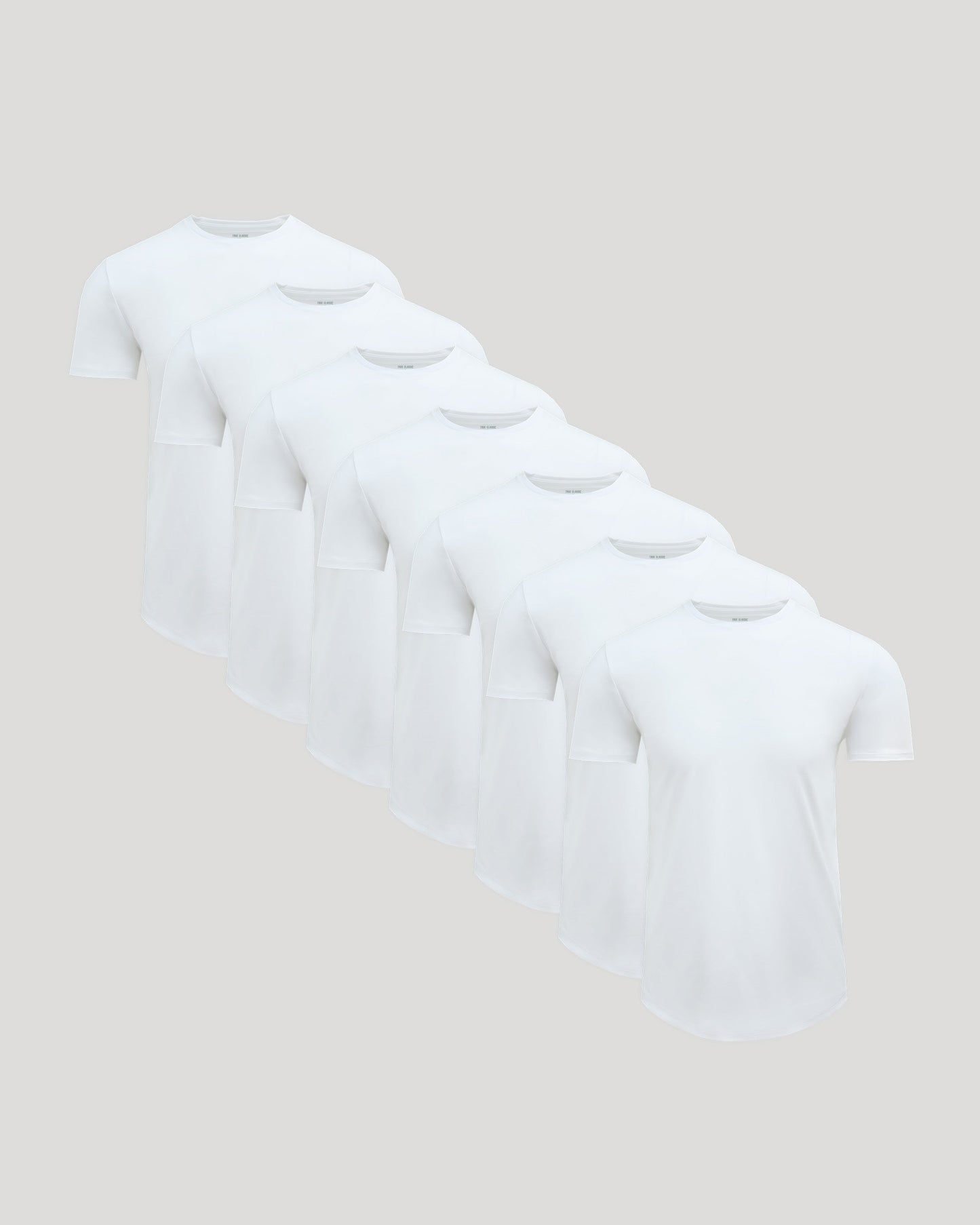 Pima Cotton Blend Curved Hem Crew 7-Pack