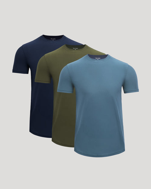 Active Curved Hem Crew 3-Pack