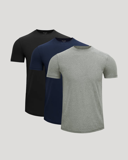 Active Curved Hem Crew 3-Pack