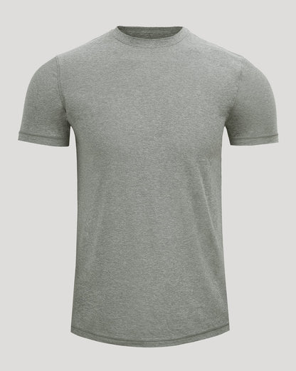 Heather Gray Active Curved Hem Crew