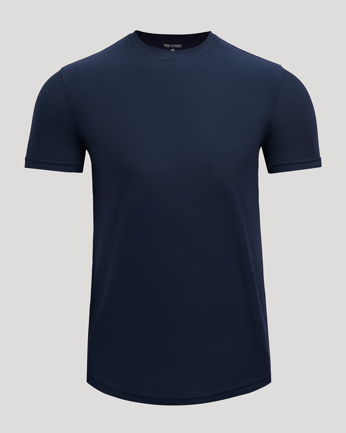 Navy Active Curved Hem Crew