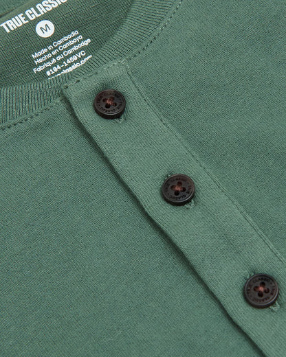Neo Fern Heavyweight Curved Hem Henley