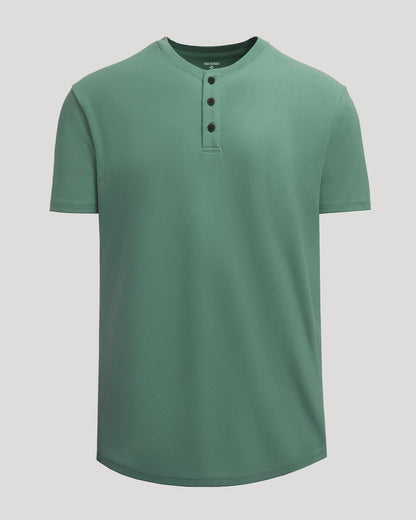 Neo Fern Heavyweight Curved Hem Henley