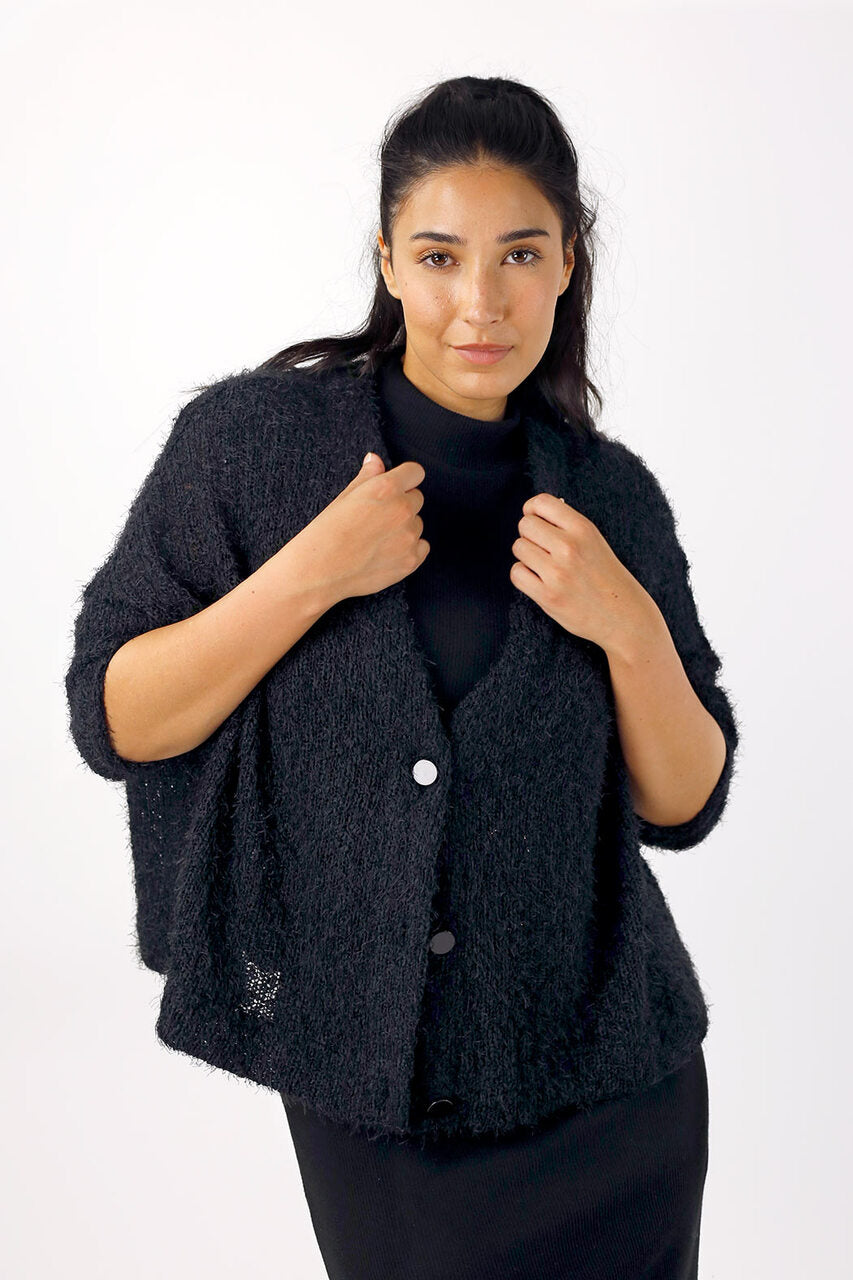 Black Wonder Crop Cardi - SALE