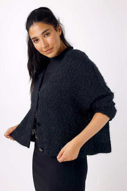 Black Wonder Crop Cardi - SALE