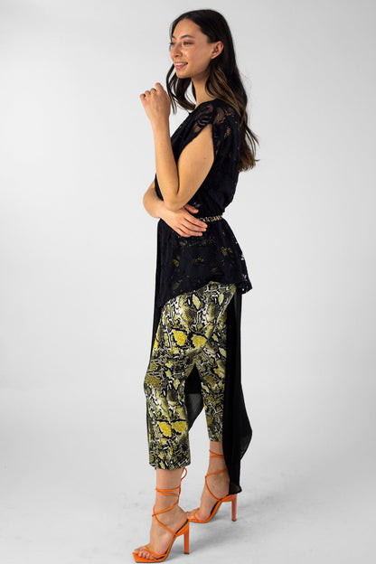 Black Whimsical Grecian Tunic
